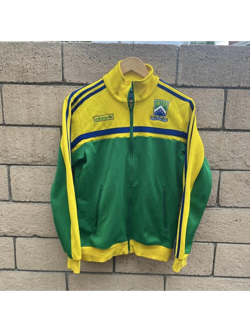 Adidas Brazil 1994 World Cup green/yellow track jacket | size M